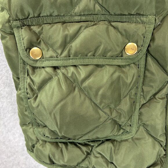 Woolrich Womens Quilted Down Puffer Vest Olive Green M Gorp Core Hiking Outdoor - Picture 9 of 11